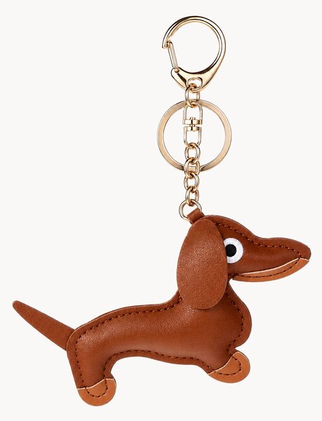Portachiavi in pelle Dachshund