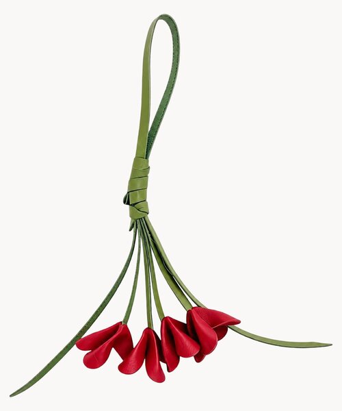 Portachiavi in pelle Flower