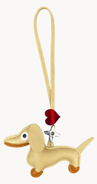 Portachiavi in pelle Dachshund