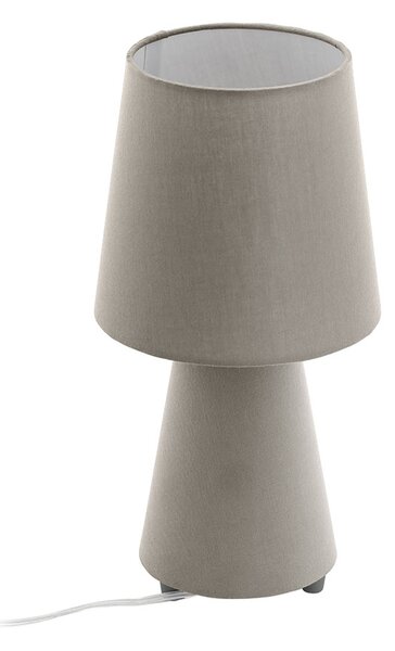 Carpara lampada da tavolo a 2 luci 34cm Taupe