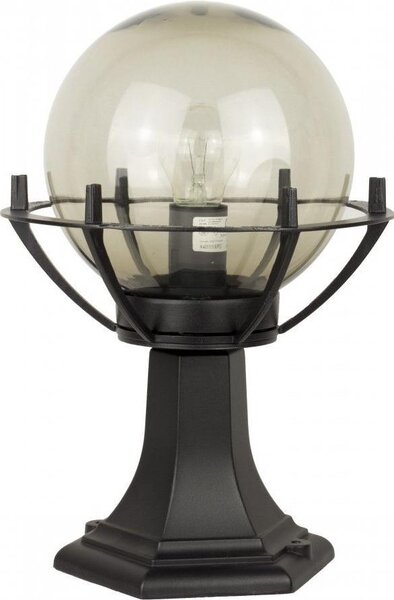 Lampada da giardino a stelo nera 39 cm globo fumé con cestello Ø25cm 1xE27 60W IP43 K globi SU-MA