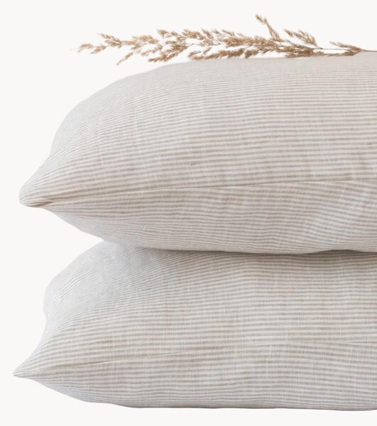 Copricuscino in lino Natural Stripes