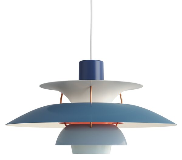 Lampada a sospensione Louis Poulsen, PH 5, dimmerabile, Blu, Soggiorno, Metallo, Design