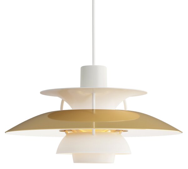 Lampada a sospensione Louis Poulsen, PH 5 Mini, dimmerabile, Dorato / Ottone, Soggiorno, Metallo, Design