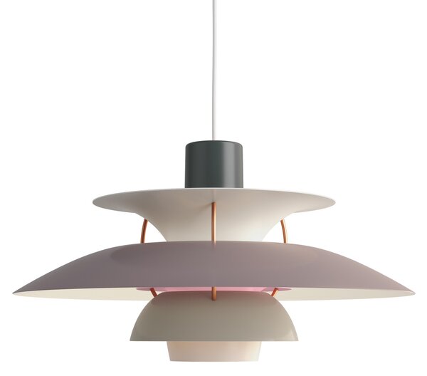 Lampada a sospensione Louis Poulsen, PH 5 500, dimmerabile, Grigio, Soggiorno, Metallo, Design