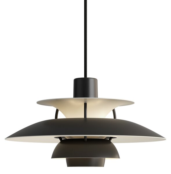 Lampada a sospensione Louis Poulsen, PH 5 Mini, dimmerabile, Nero, Soggiorno, Metallo, Design