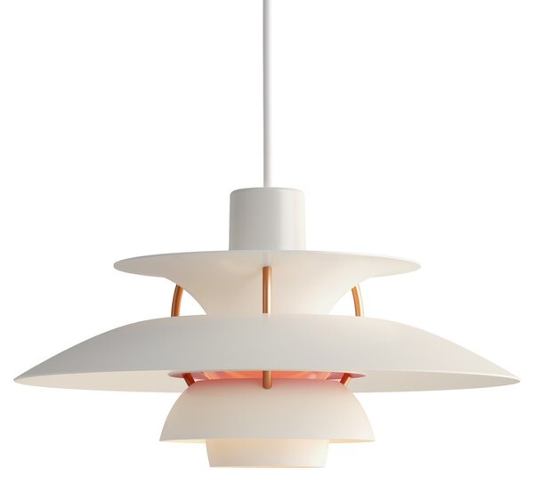 Lampada a sospensione Louis Poulsen, PH 5 Mini, dimmerabile, Bianco, Soggiorno, Metallo, Design