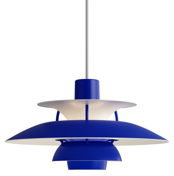 Lampada a sospensione Louis Poulsen, PH 5 Mini, dimmerabile, Blu, Soggiorno, Metallo, Design