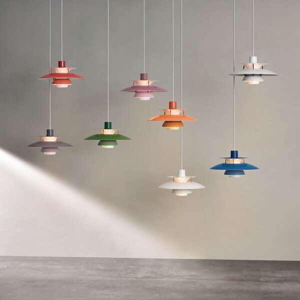 Lampada a sospensione Louis Poulsen, PH 5 Mini, dimmerabile, Rosso, Soggiorno, Metallo, Design