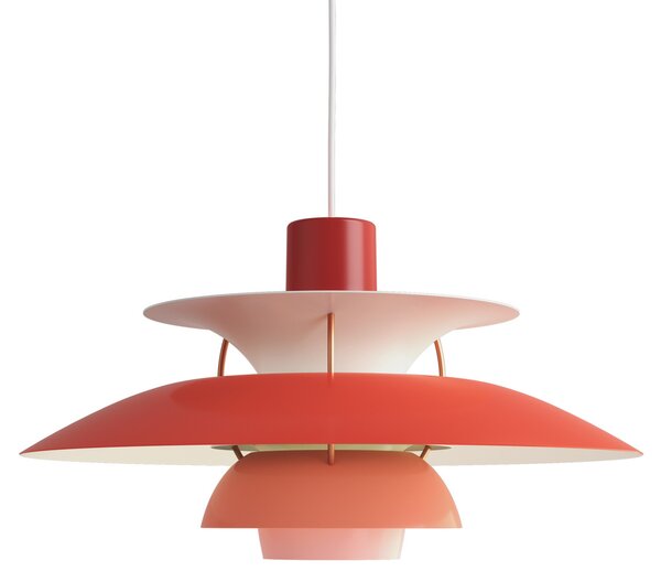 Lampada a sospensione Louis Poulsen, PH 5, dimmerabile, Rosso, Soggiorno, Metallo, Design