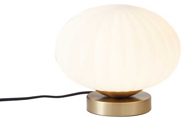 Lampada da tavolo di design in ottone con vetro opale - Mochi