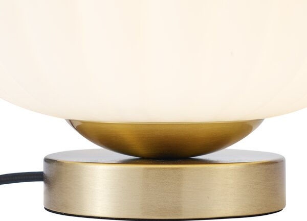 Lampada da tavolo di design in ottone con vetro opale - Mochi
