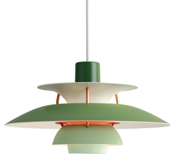 Lampada a sospensione Louis Poulsen, PH 5 Mini, dimmerabile, Verde, Soggiorno, Metallo, Design