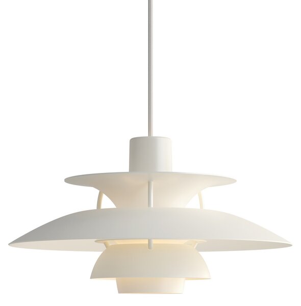 Lampada a sospensione Louis Poulsen, PH 5 Mini, dimmerabile, Bianco, Soggiorno, Metallo, Design
