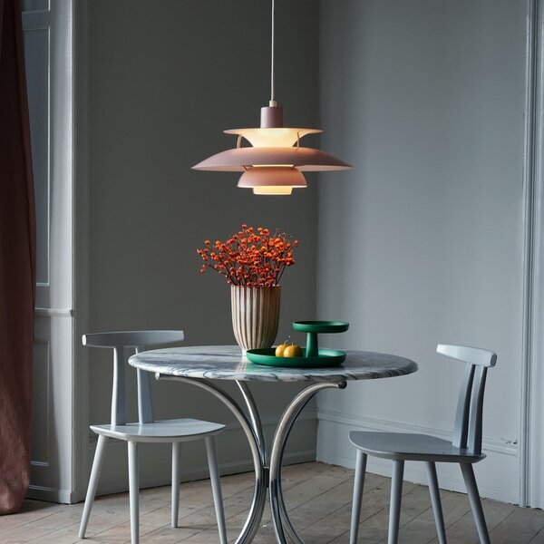 Lampada a sospensione Louis Poulsen, PH 5, dimmerabile, Rosa / Rosé, Soggiorno, Metallo, Design