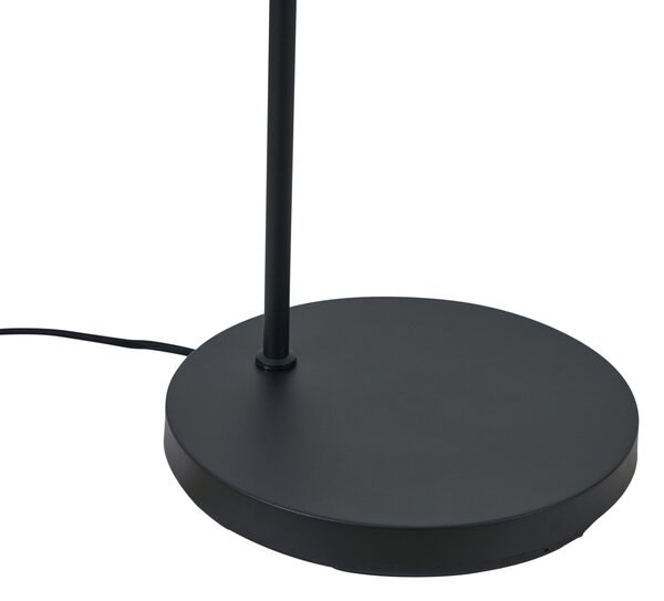 Lampada da terra Art Déco nera con paralume nero - Nest