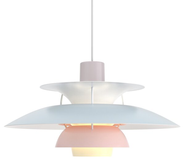 Lampada a sospensione Louis Poulsen, PH 5 Pastels, dimmerabile, Multicolore, Soggiorno, Metallo, Design