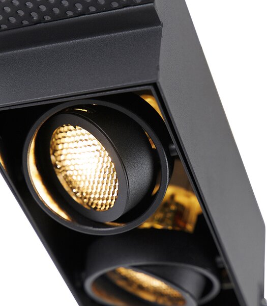 Faretto da incasso intelligente nero senza cornice 2 luci incl. Wifi GU10 - Oneon Honey
