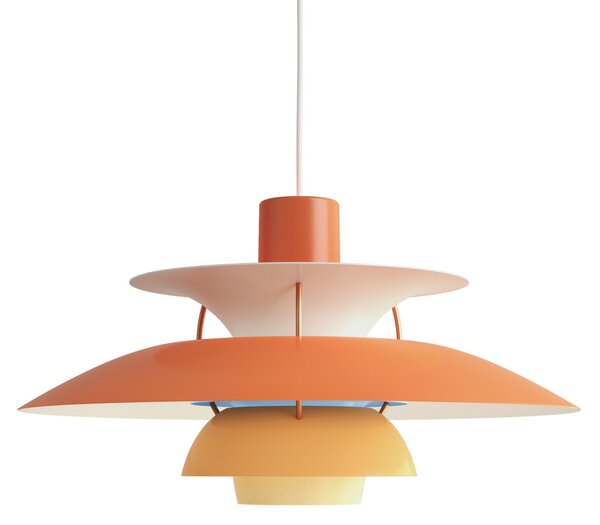 Lampada a sospensione Louis Poulsen, PH 5, dimmerabile, Arancione, Soggiorno, Metallo, Design