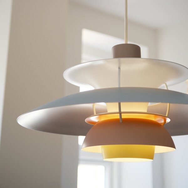 Lampada a sospensione Louis Poulsen, PH 5 Pastels, dimmerabile, Multicolore, Soggiorno, Metallo, Design