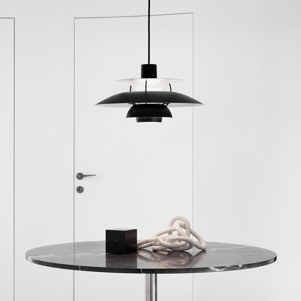 Lampada a sospensione Louis Poulsen, PH 5, dimmerabile, Nero, Soggiorno, Metallo, Design