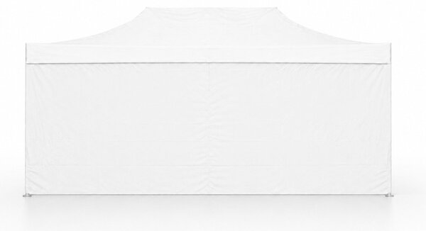 Gazebo pieghevole 3x6m ALU Standard con 4 pareti laterali chiuse - Bianco