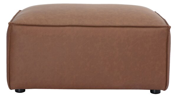 Pouf poggiapiedi in pelle marrone SPLIT