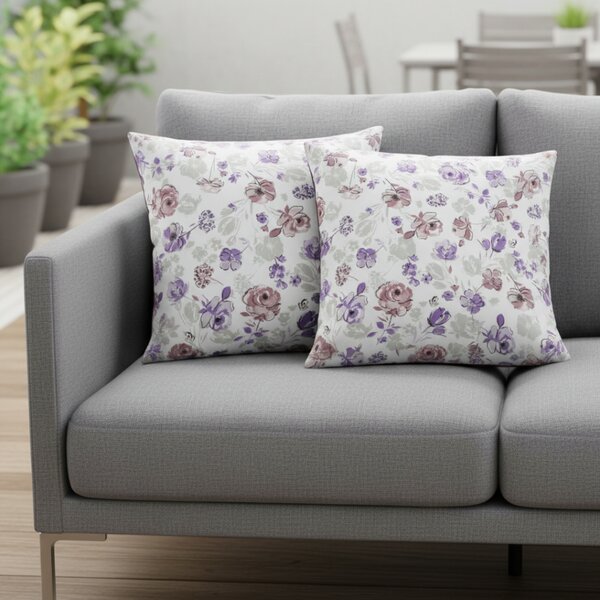 Federa cuscino Fiori viola