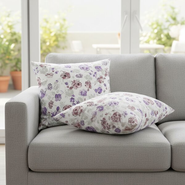 Federa cuscino Fiori viola