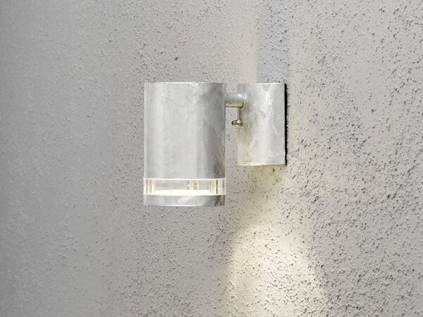 Lampada da parete a LED per esterni, faretto da incasso per facciate, lampada da esterno da 13 cm, argento