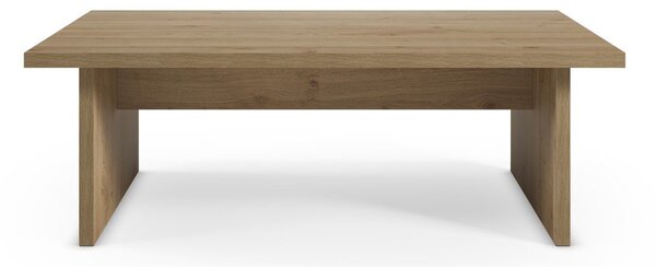Tavolino da salotto di colore naturale con piano effetto rovere 70x120 cm Loana – Marckeric