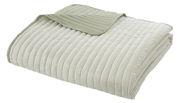 Copriletto verde con rivestimento trapuntato 220x230 cm Stripe – Catherine Lansfield