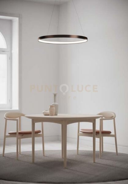 Anello lampadario a sospensione bronzo spazzolato diam.55cm 2700k 2