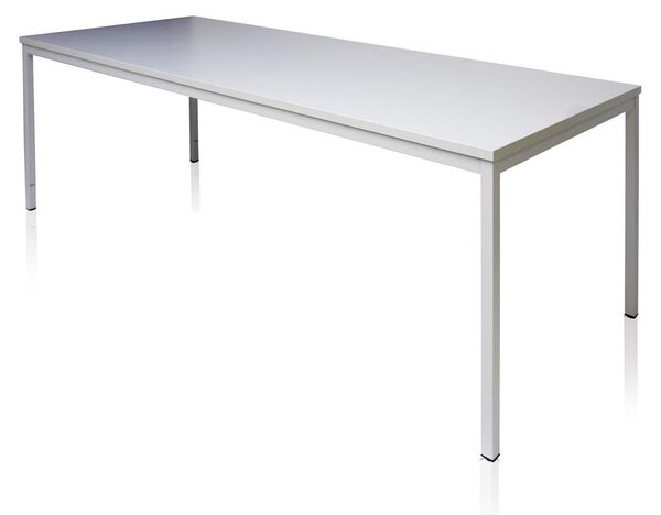 Scrivania ADB / scrivania in acciaio tubolare, grigio 2000x800x750 mm