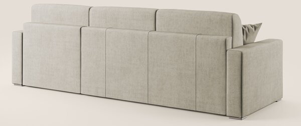 Best Divano letto angolare in tessuto impermeabile T02 panna
