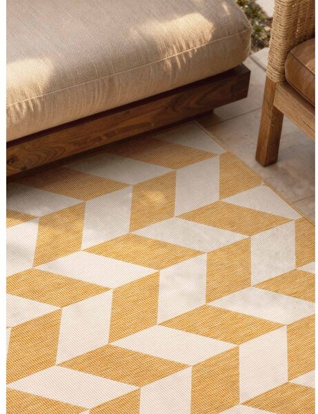 Tappeto da interno/esterno giallo ocra/color crema 120x170 cm Haringey Terrick – Ted Baker