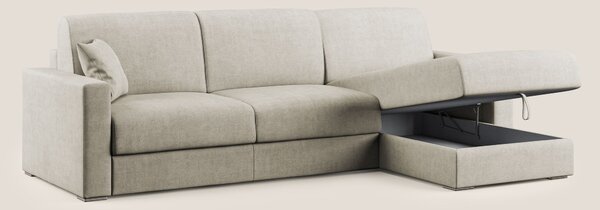 Best Divano letto angolare in tessuto impermeabile T02 panna