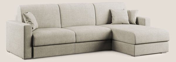 Best Divano letto angolare in tessuto impermeabile T02 panna