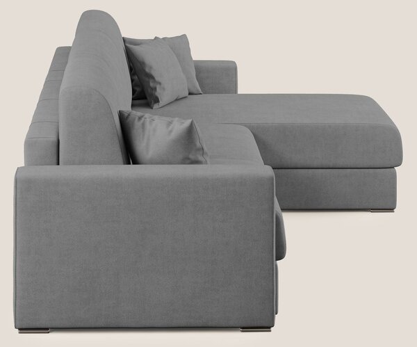 Best Divano letto angolare in tessuto impermeabile T02 grigio