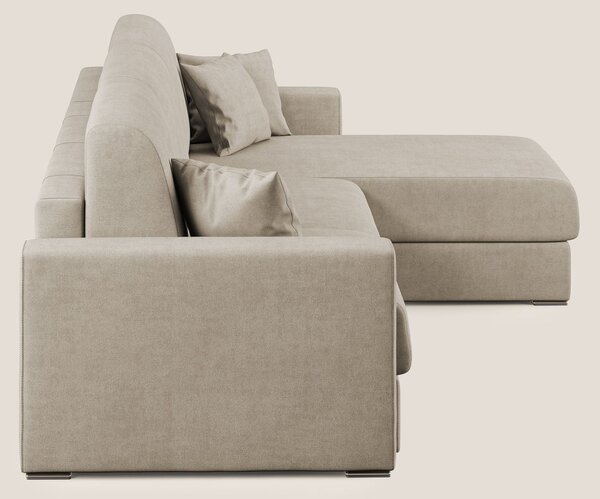 Best Divano letto angolare in tessuto impermeabile T02 beige