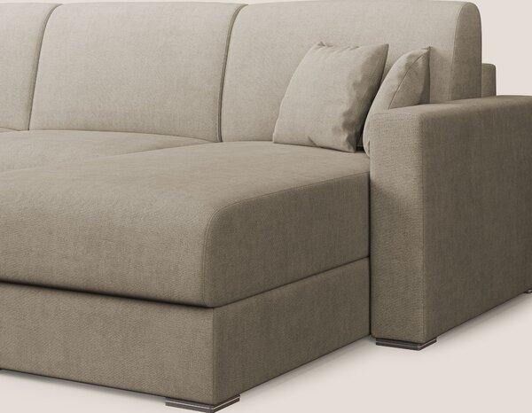 Best Divano letto angolare in tessuto impermeabile T02 beige