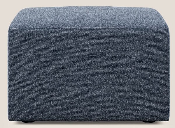 Nettuno modulo pouf in morbido tessuto bouclè T07 blu
