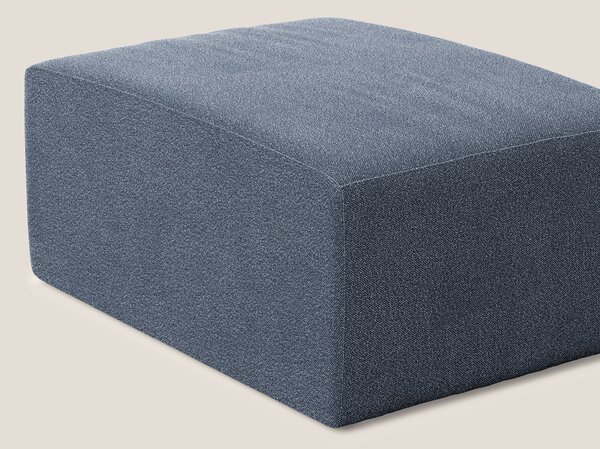 Nettuno modulo pouf in morbido tessuto bouclè T07 blu