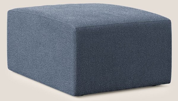 Nettuno modulo pouf in morbido tessuto bouclè T07 blu
