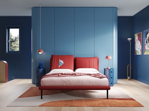 Giselle letto moderno con cuscini testata regolabili con tasche in mic