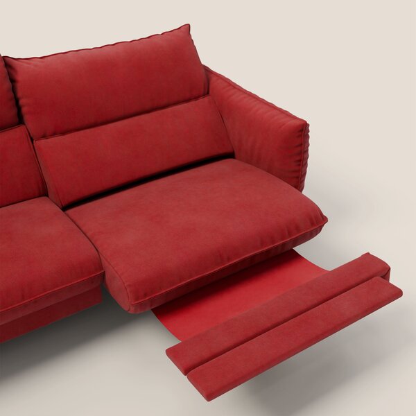 Monamour Divano dal design moderno con opzione relax elettrico in micr