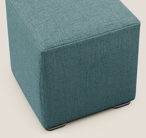 Cube pouf in tessuto morbido impermeabile T03 azzurro