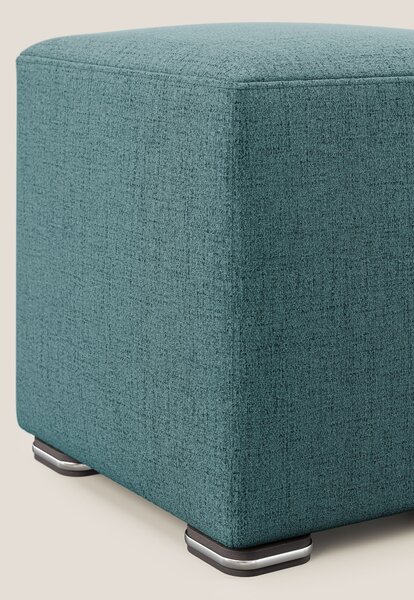 Cube pouf in tessuto morbido impermeabile T03 azzurro