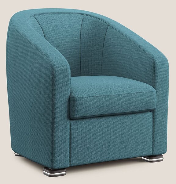Cloe Poltroncina in tessuto smacchiabile con acqua QuickClean T08 azzu