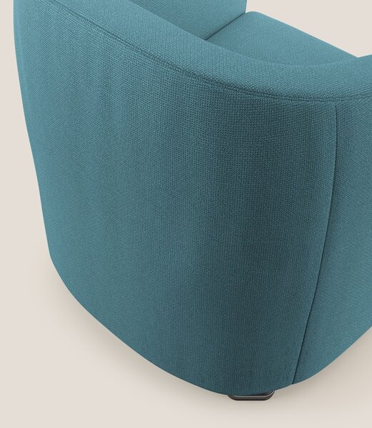 Cloe Poltroncina in tessuto smacchiabile con acqua QuickClean T08 azzu